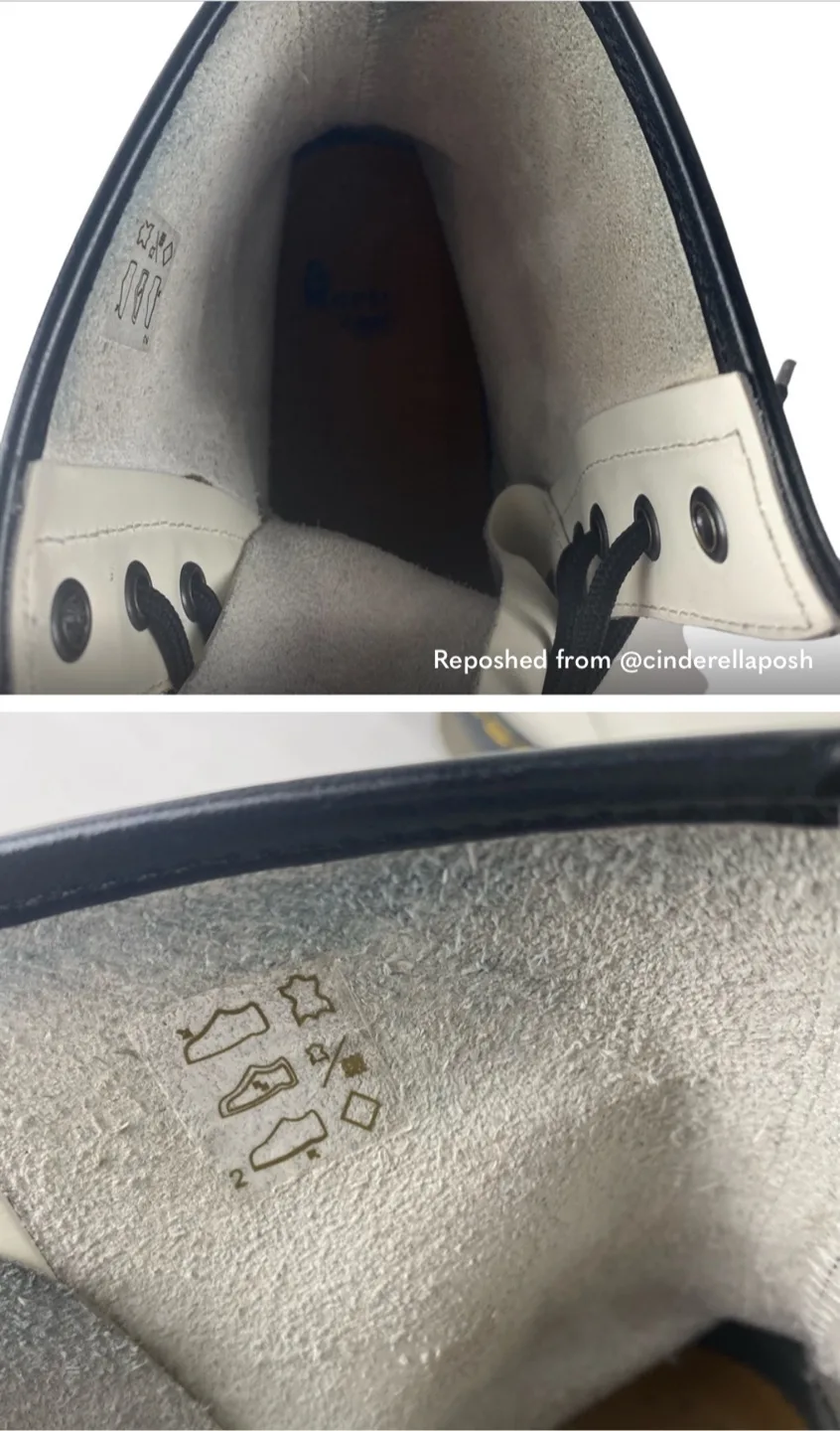 Dr. Martens White Lace Up Boots - US 11 womens image indicator(3)