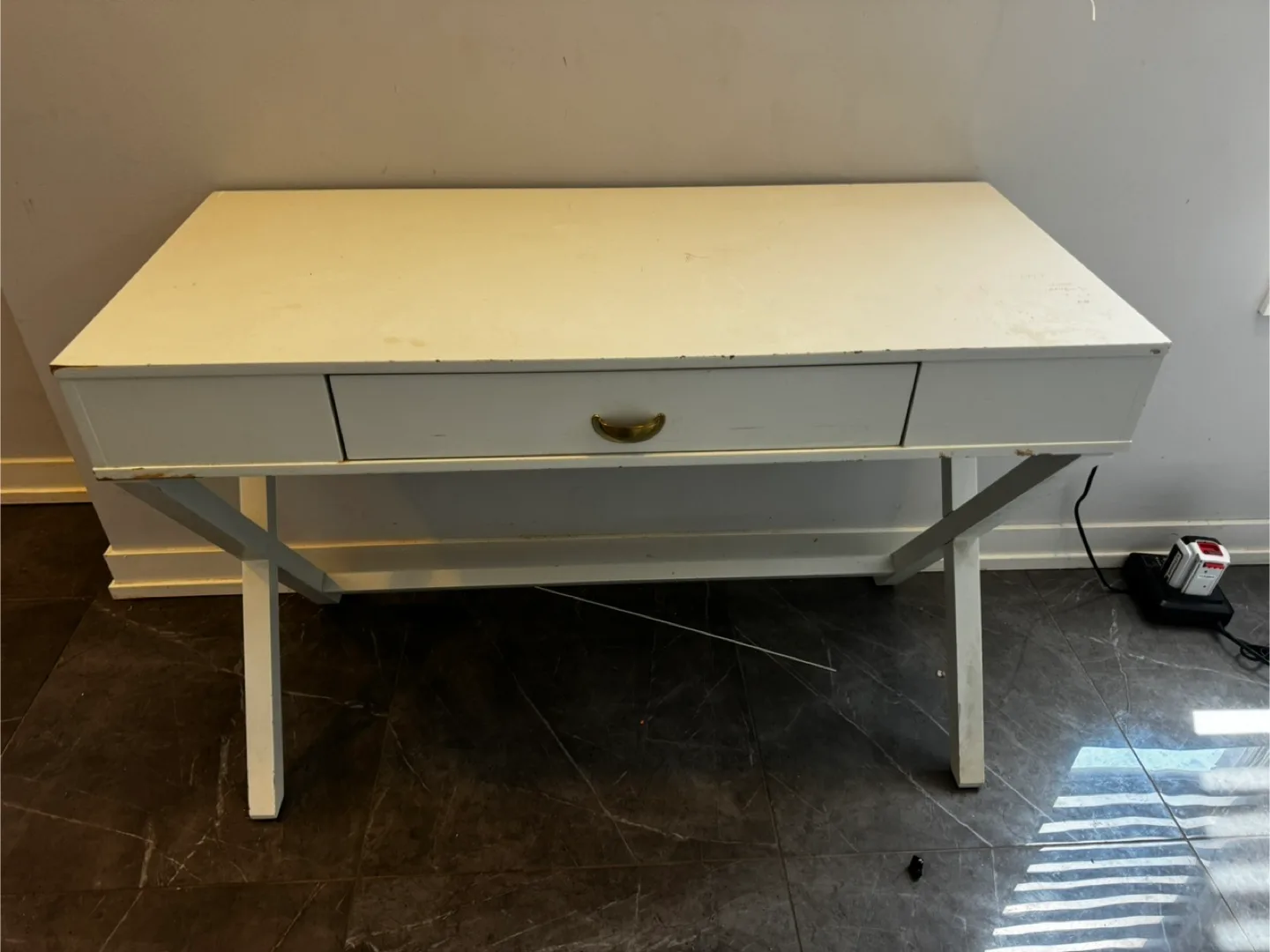 White desk with drawer/ vanity 110cmx50 cm image indicator(2)
