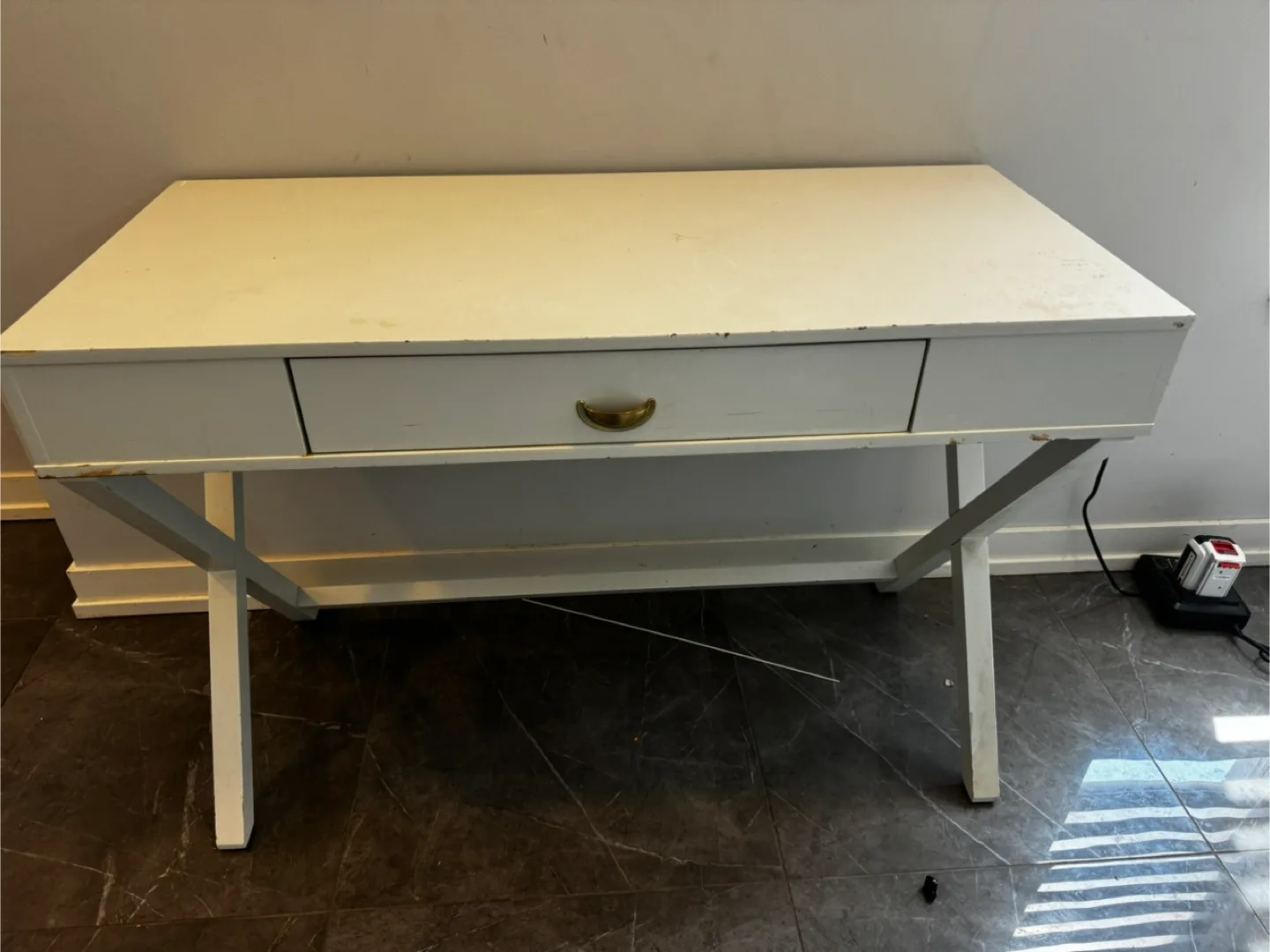 White desk with drawer/ vanity 110cmx50 cm image indicator(3)
