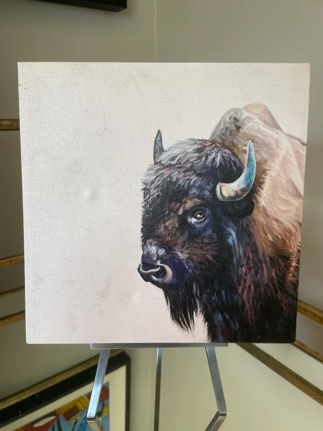 Bison Stretched  Rustic Canvas Print NEW thumbnail