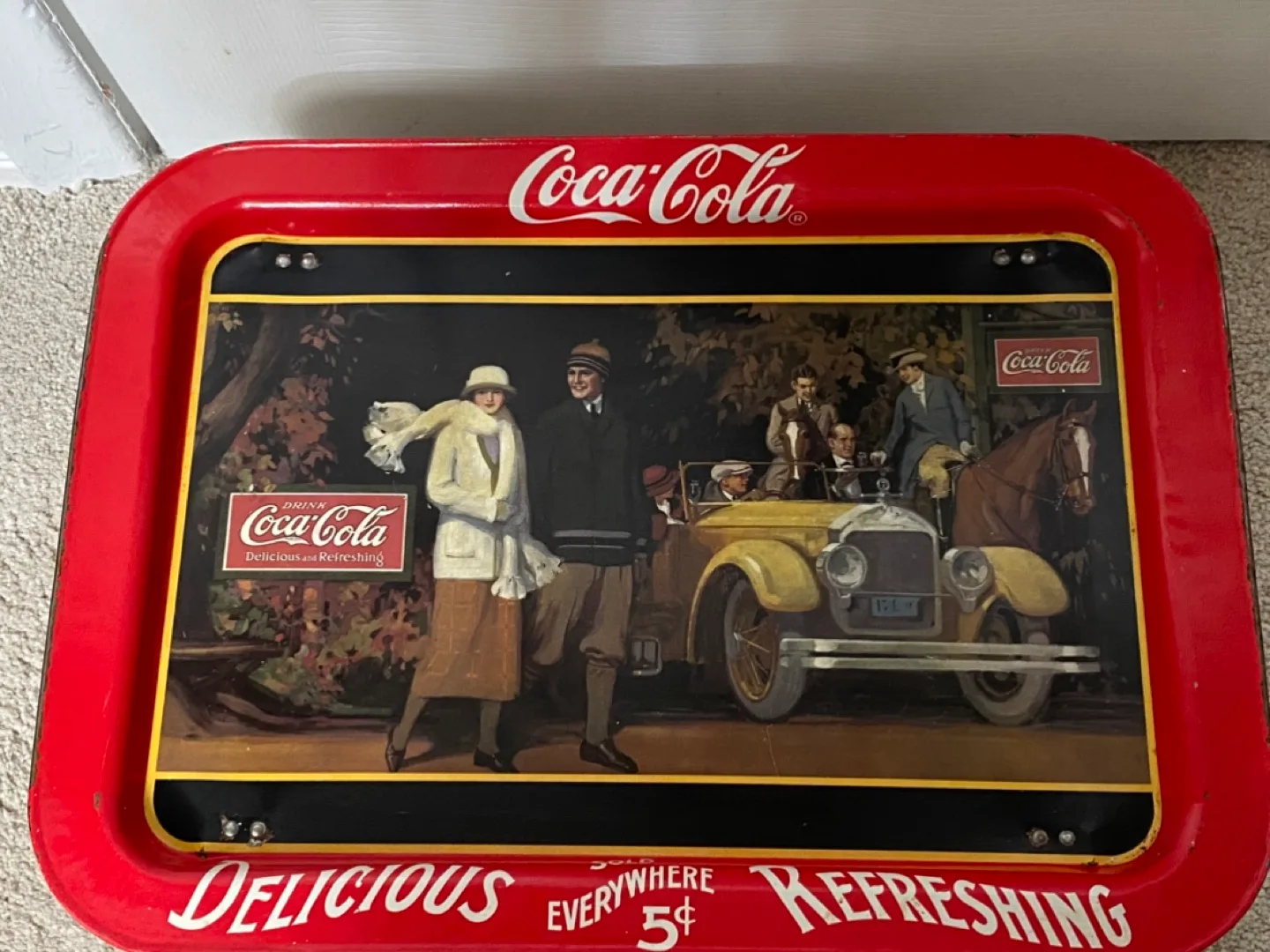 Vintage 1980’s Coca-Cola "Touring Car" Tray! image indicator(4)