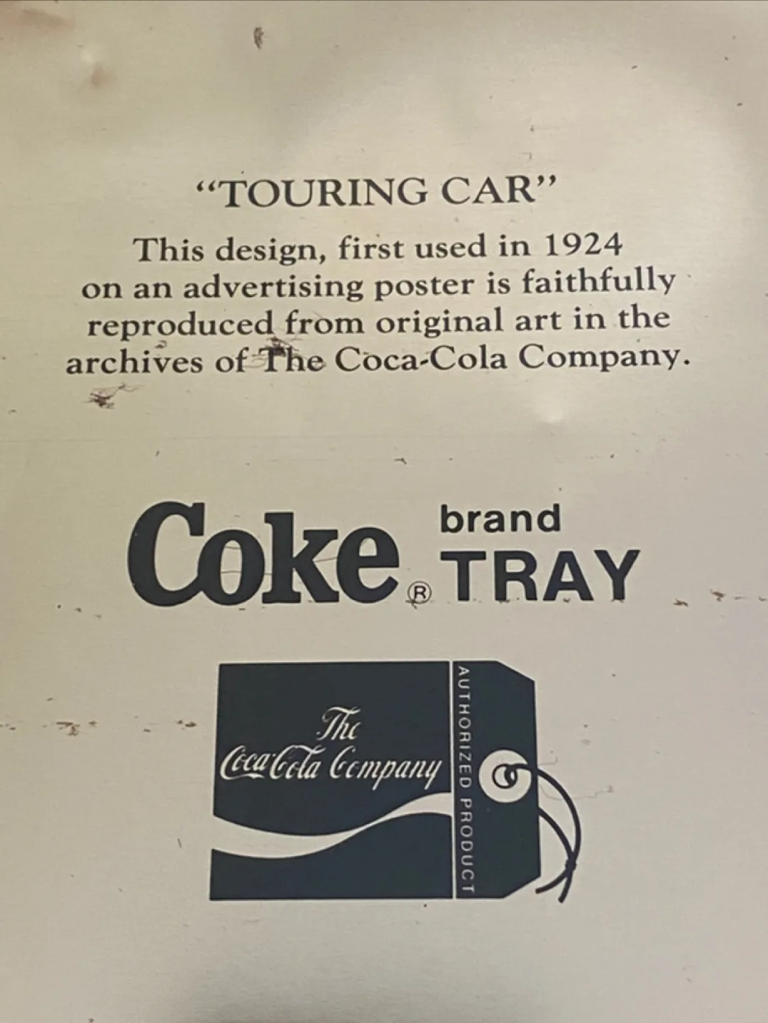 Vintage 1980’s Coca-Cola "Touring Car" Tray! image indicator(5)