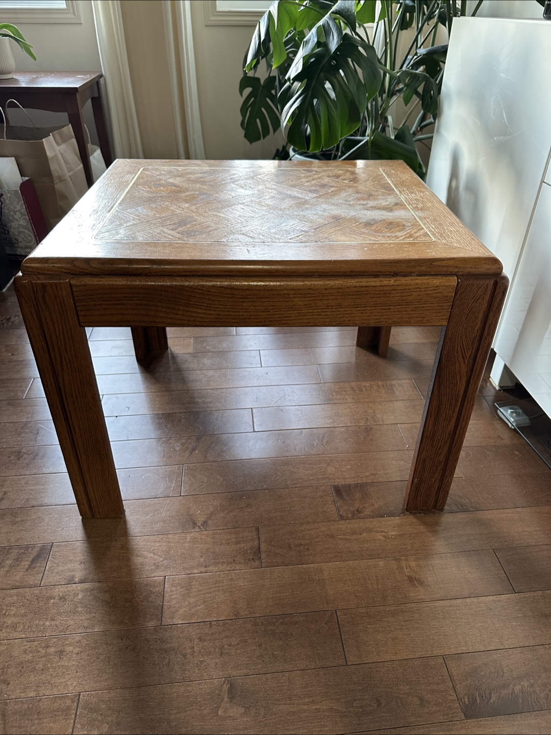 Solid Wood Rustic End Table – Sturdy & Affordable