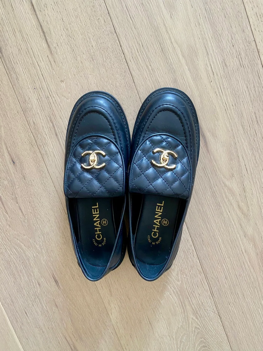 Black Quilted Loafers thumbnail