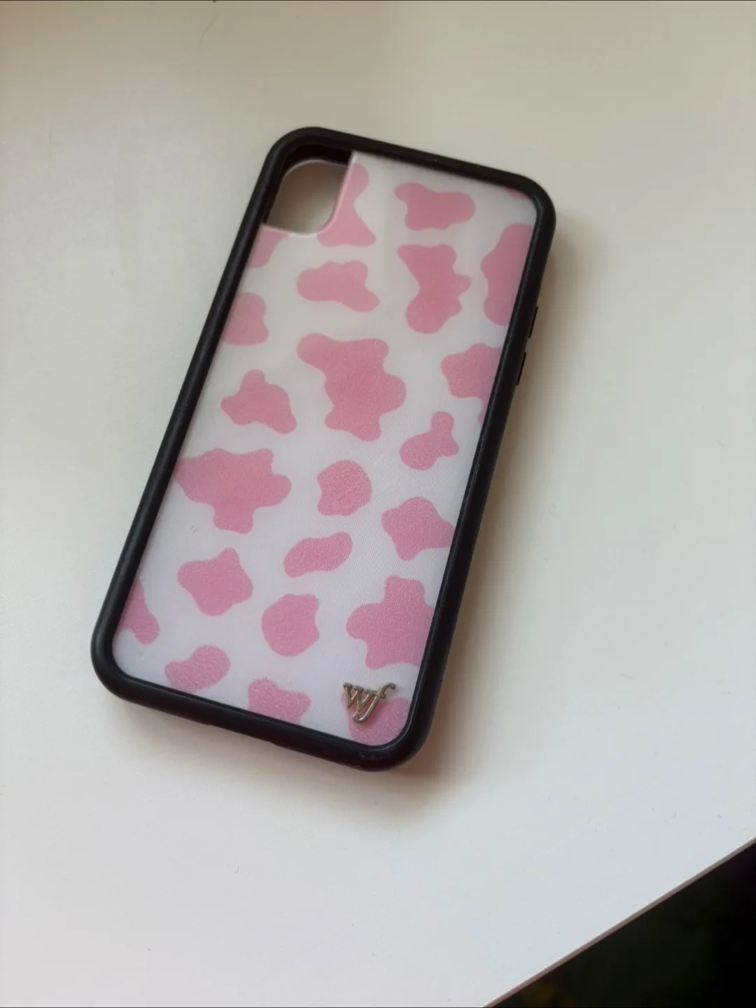 Wildflower iPhone XR Pink Cow Print Phone Case thumbnail