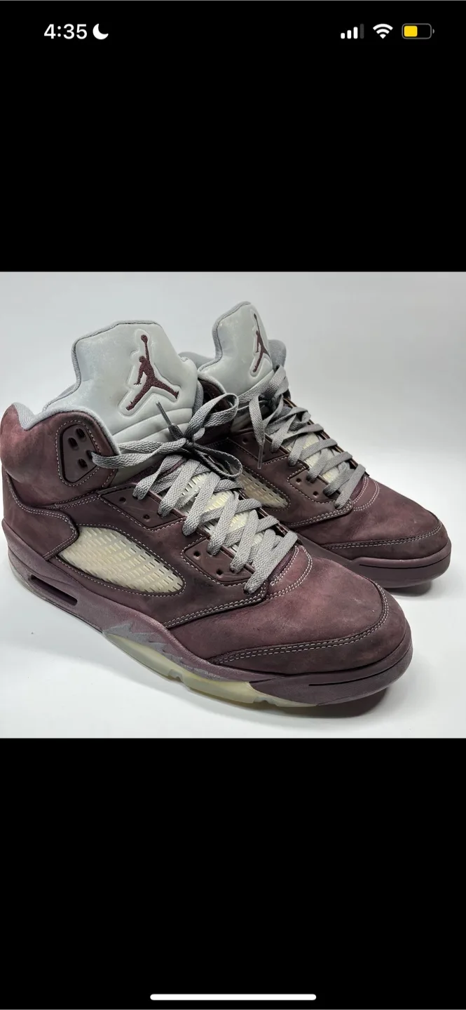 Air Jordan 5 Maroon Sneakers thumbnail