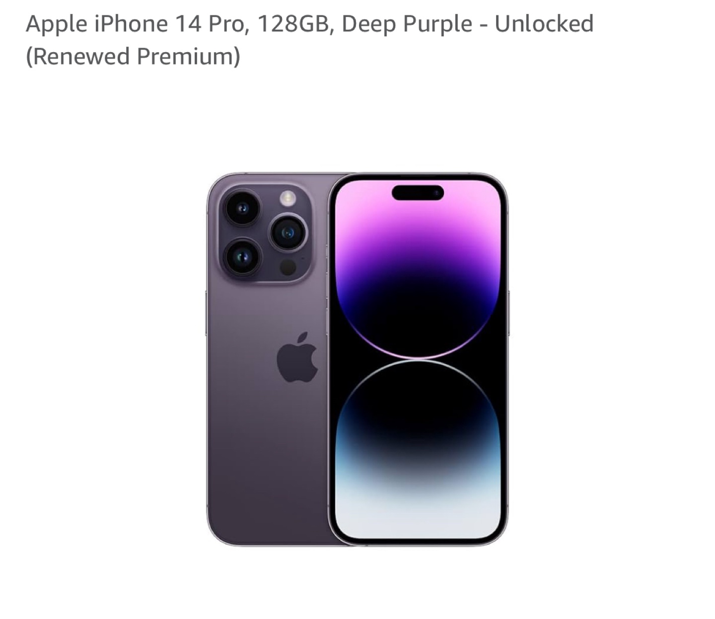 Apple iPhone 14 Pro - Deep Purple - 128GB