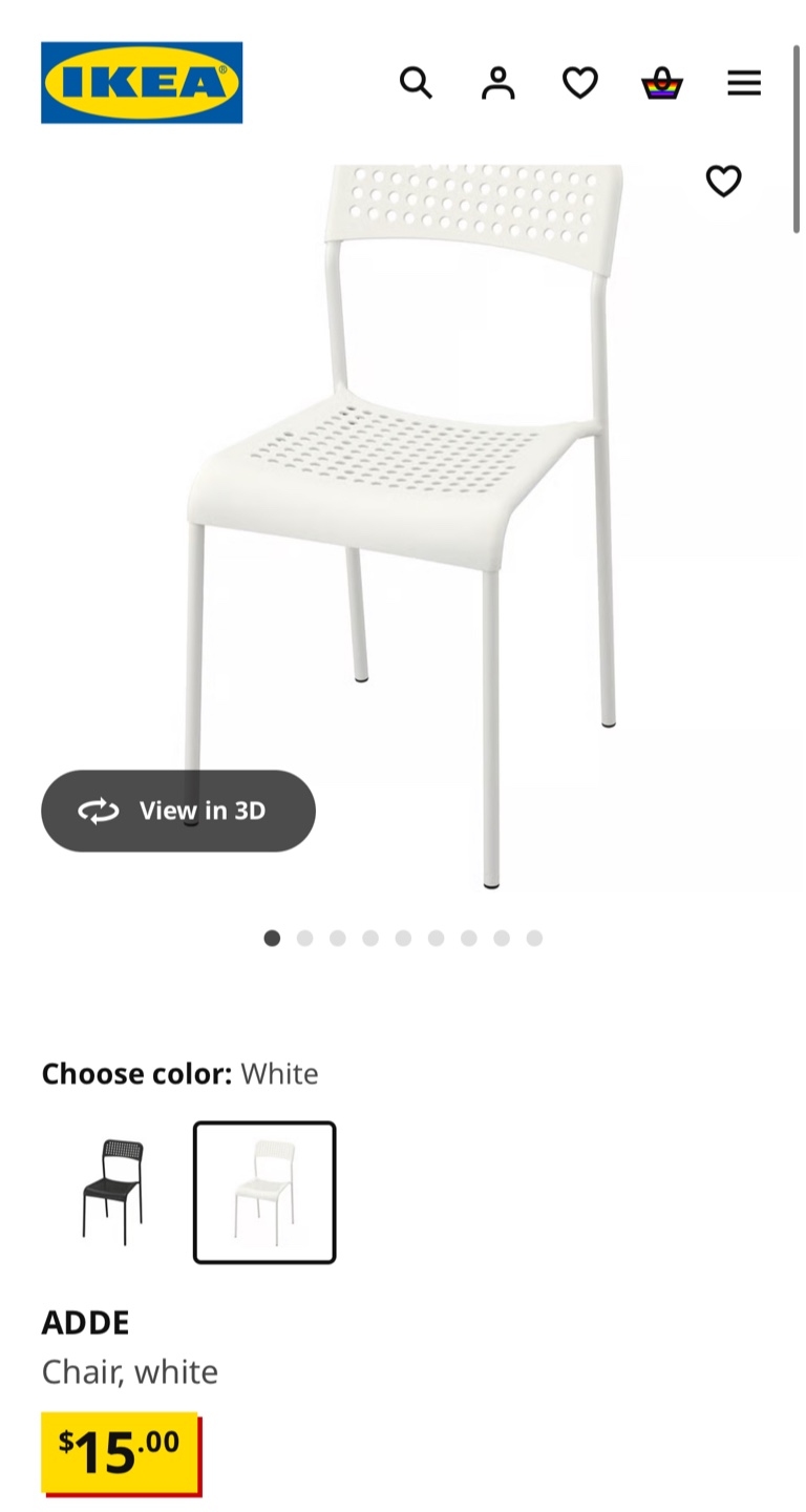 2 IKEA White Chairs - photo 2