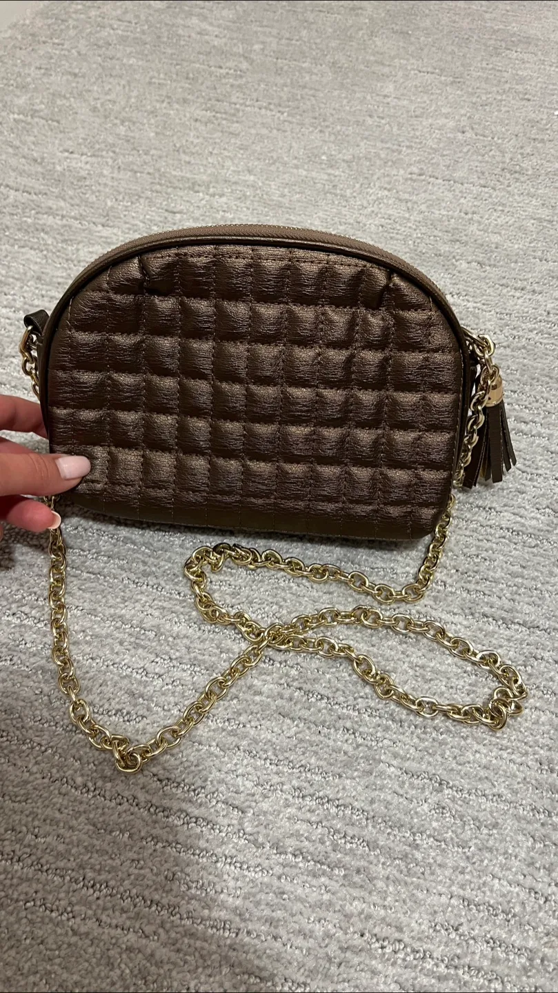 Bronze Quilted Shoulder Bag thumbnail