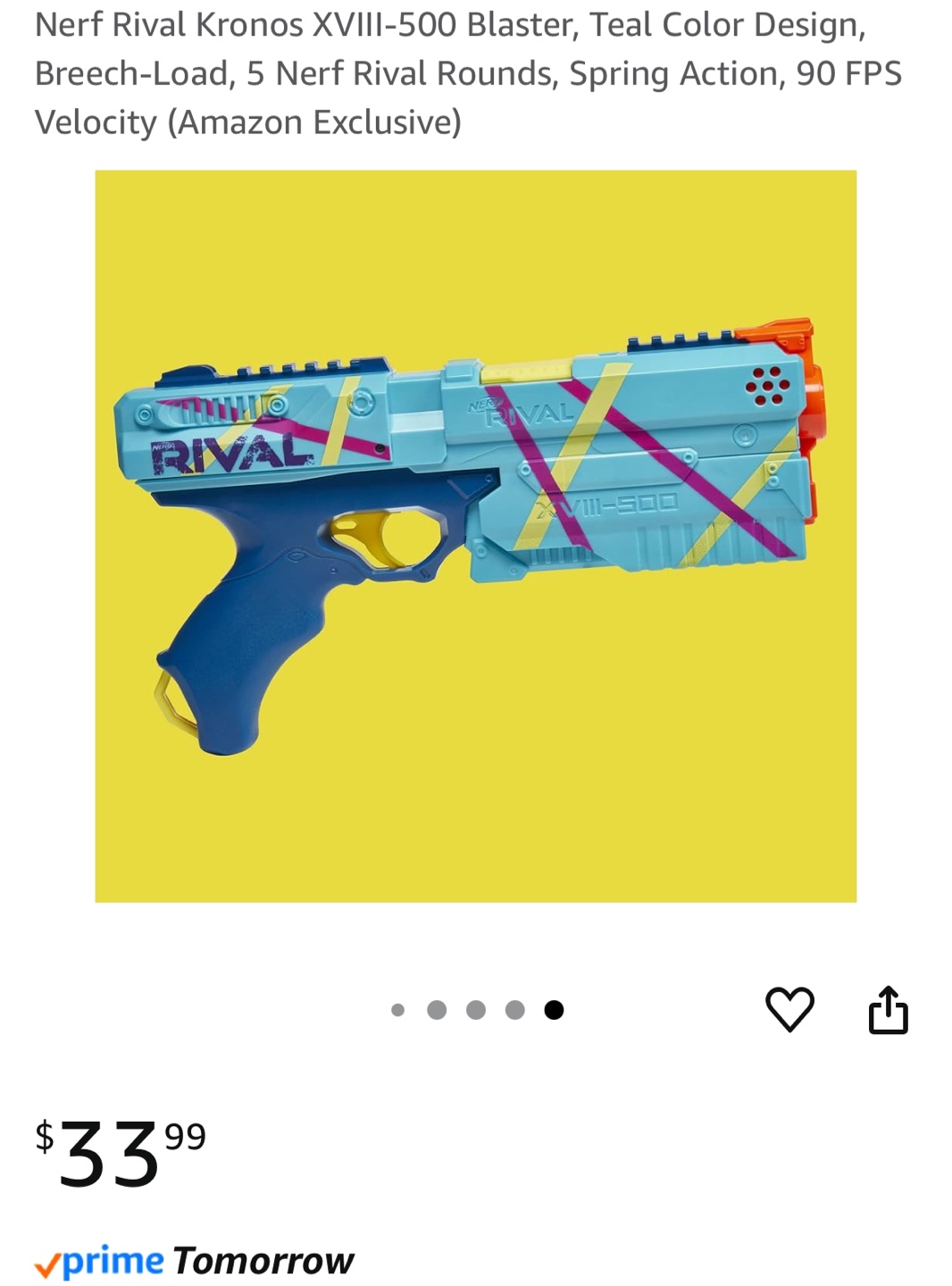 🫂 NERF RIVAL Kronos XVIII-500 Blaster X2 - photo 3