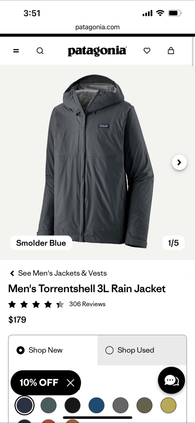 Patagonia Men’s Rain Jacket - M - photo 3