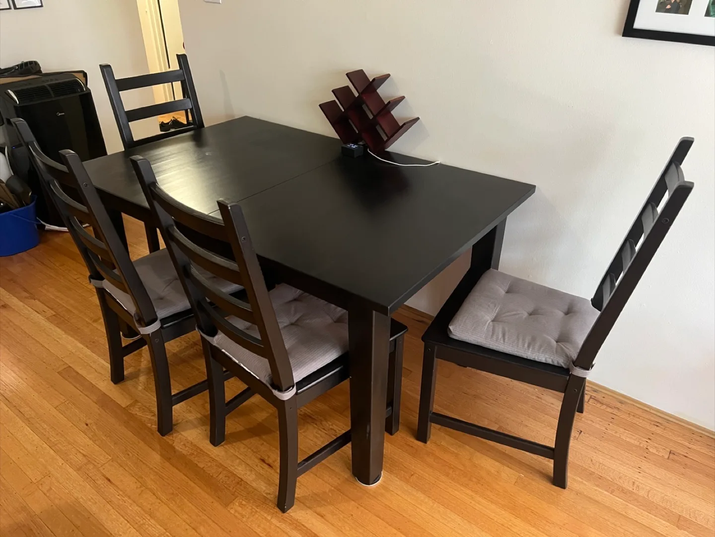 PRICED TO MOVE - Black Dining Table with Chairs image indicator(3)