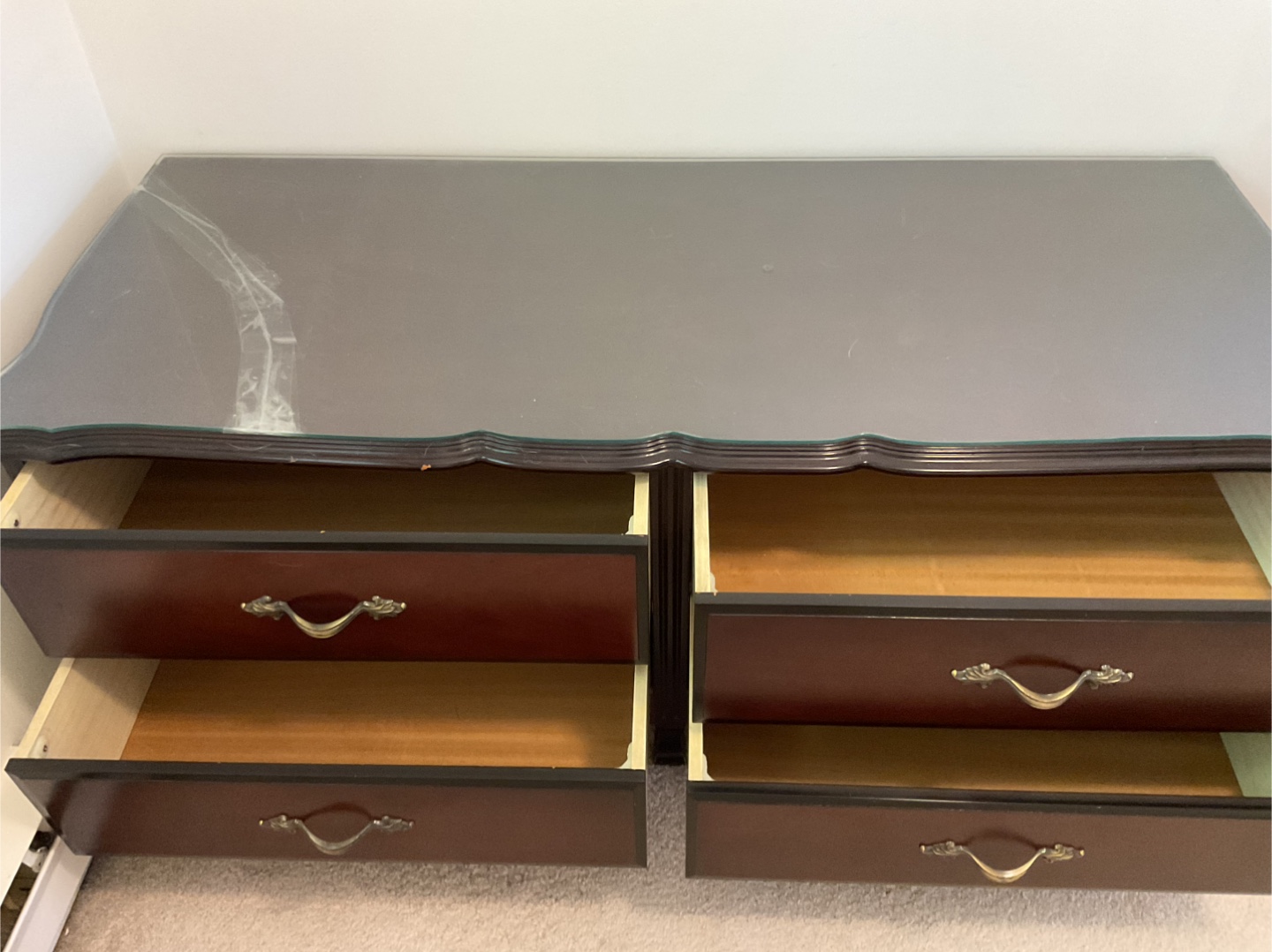 Wooden Dresser with Glass Top - photo 3