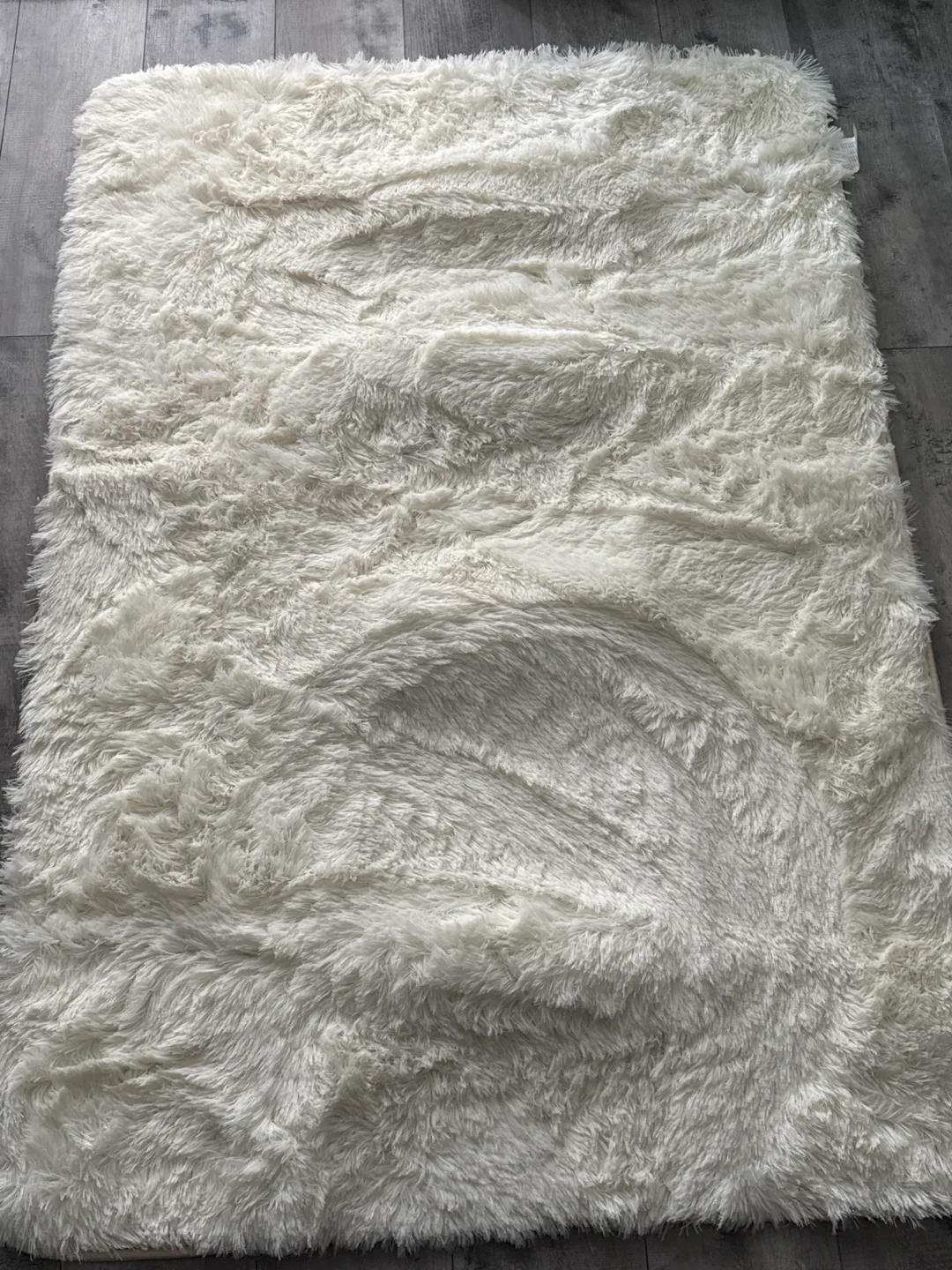 Cozy white fluffy rug brand new! thumbnail