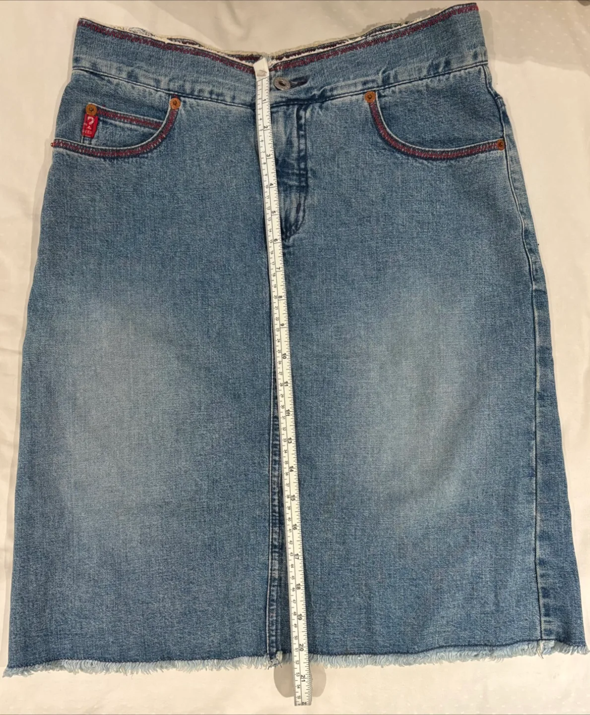 Guess Jeans Vintage High Waist Denim Skirt Size 28 image indicator(6)