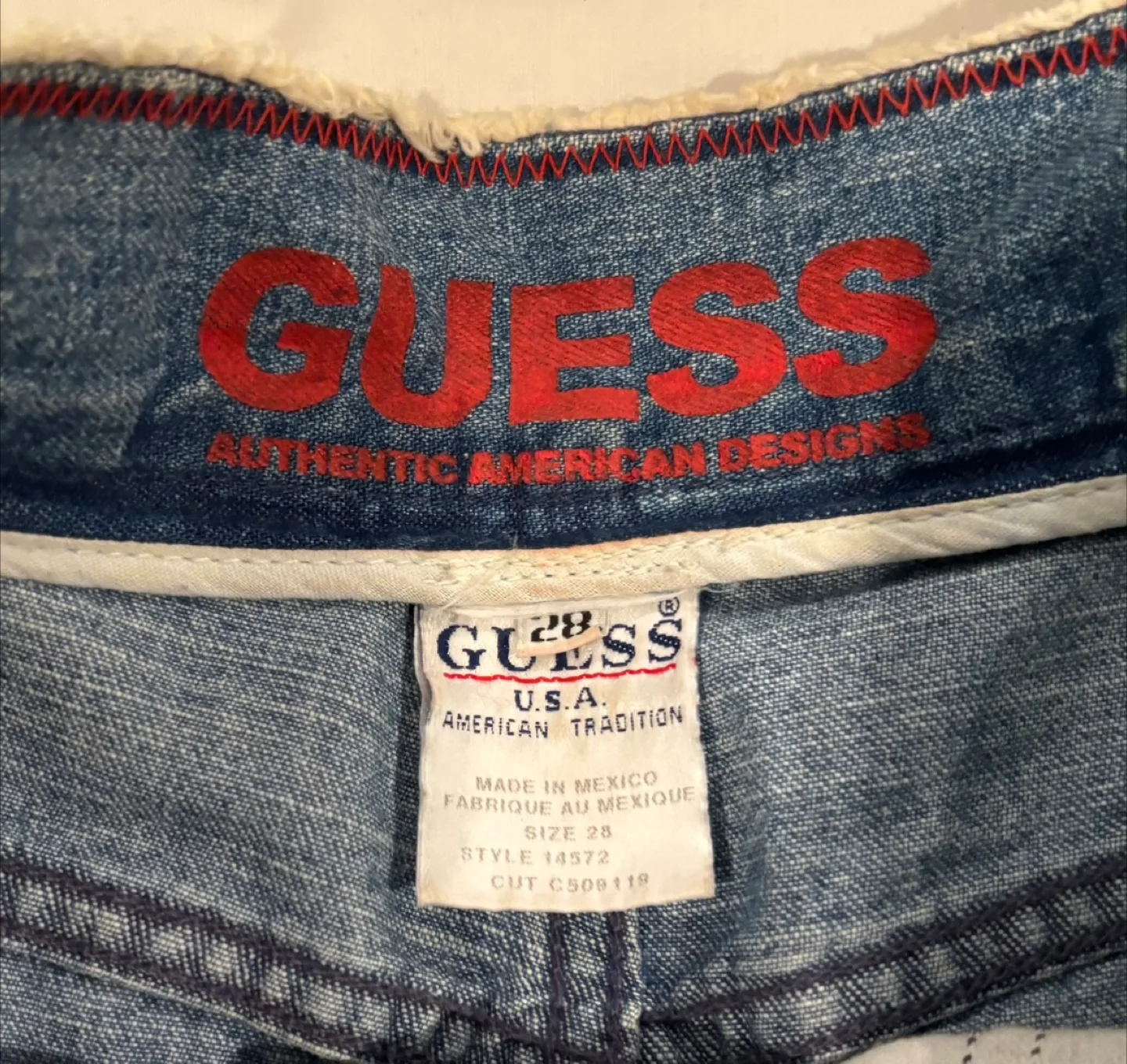 Guess Jeans Vintage High Waist Denim Skirt Size 28 image indicator(3)
