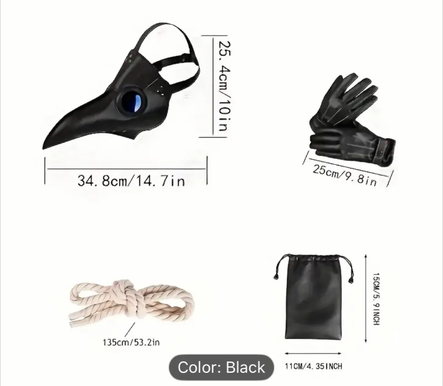 Plague Doctor Costume Set image indicator(3)