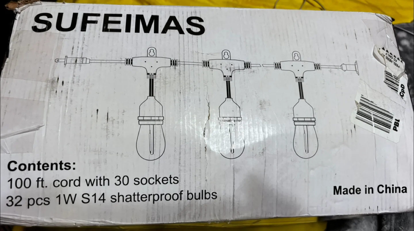 🥕 SUFEIMAS Outdoor String Lights 100 ft thumbnail