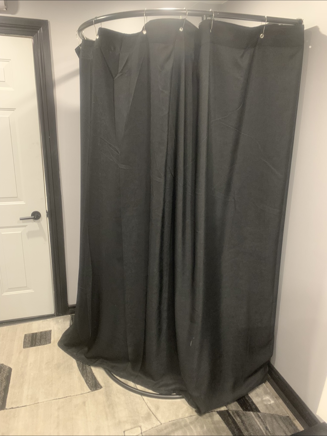 Black changing/fitting room