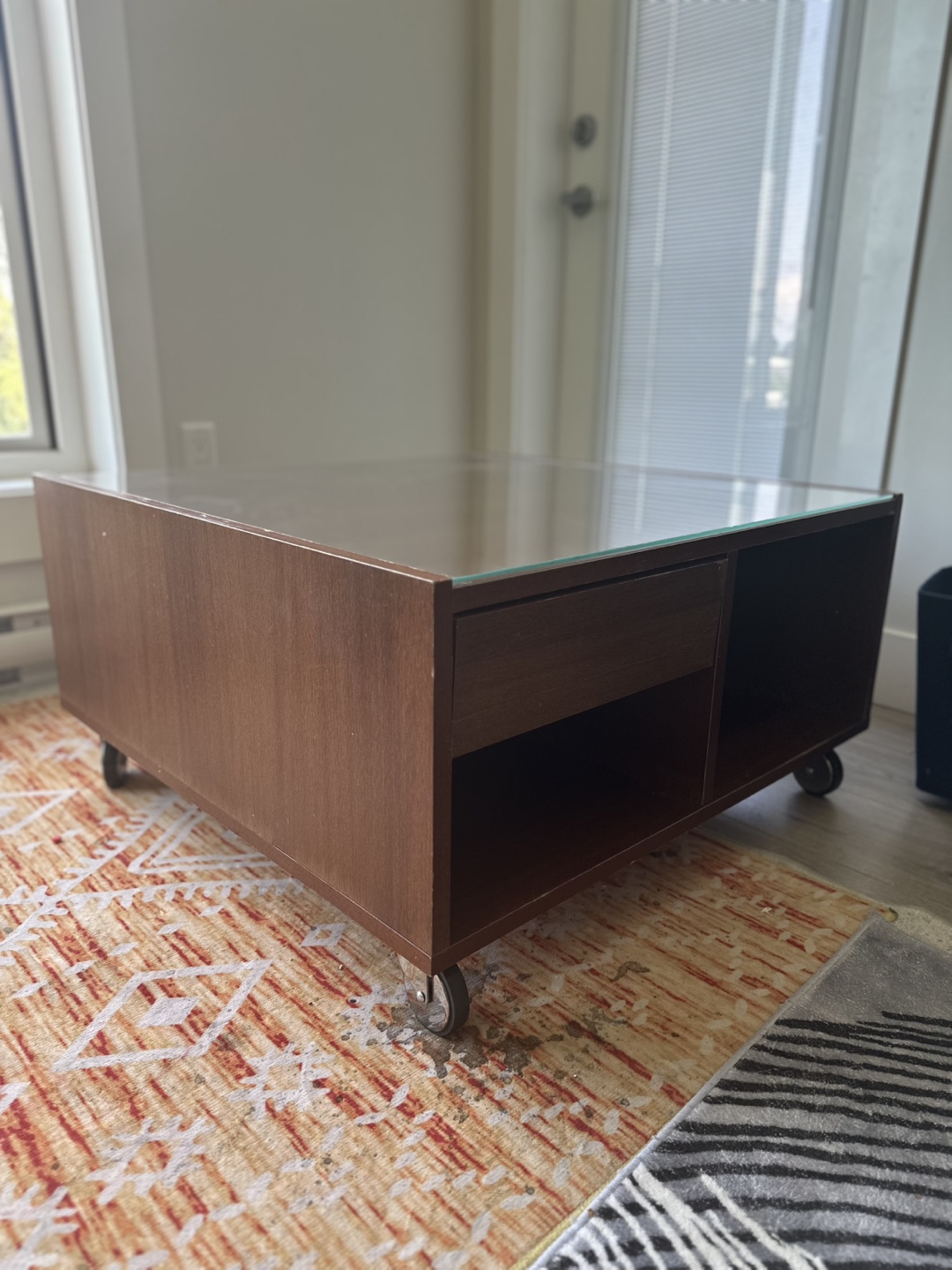 Square Coffee Table with Glass Top - photo 3
