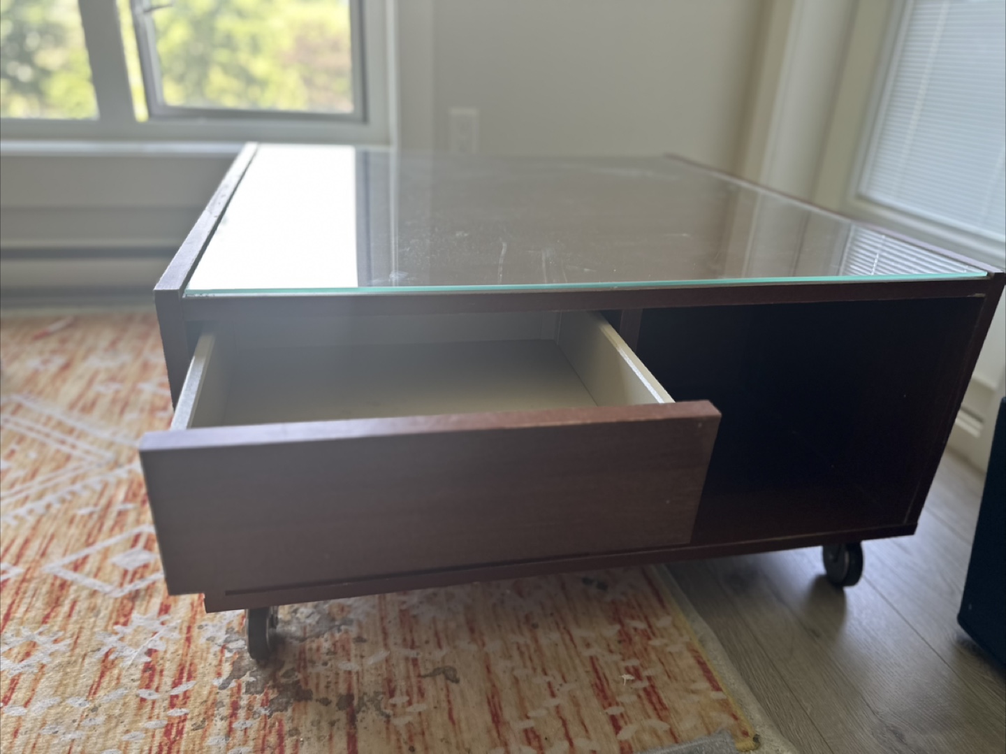 Square Coffee Table with Glass Top - photo 4