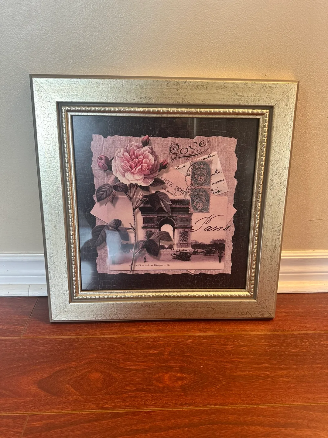 Framed French Floral and Architectural Print thumbnail