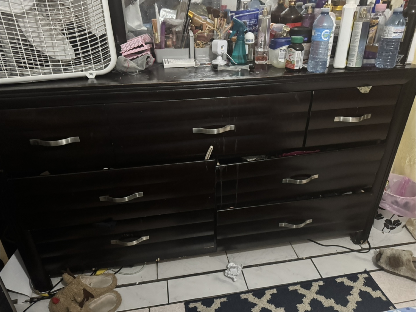 Dark Brown Dresser with Mirror - photo 2