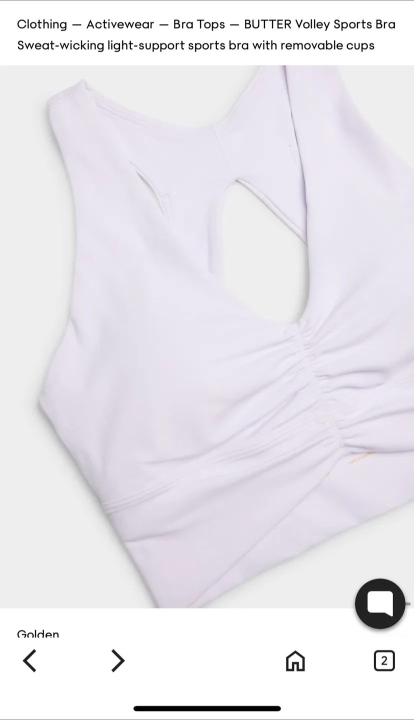 Aritzia Butter Volley Sports Bra thumbnail