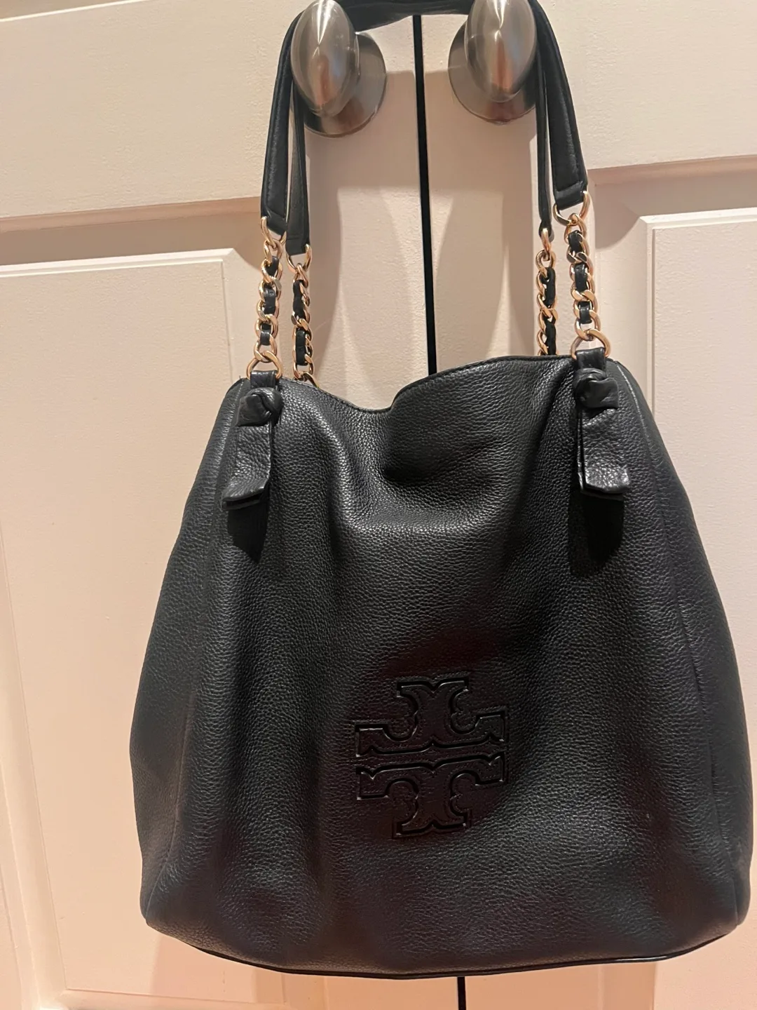 Tory Burch Black Leather Shoulder Bag thumbnail