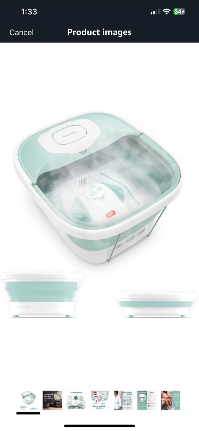 Homedics Collapsible Foot Spa