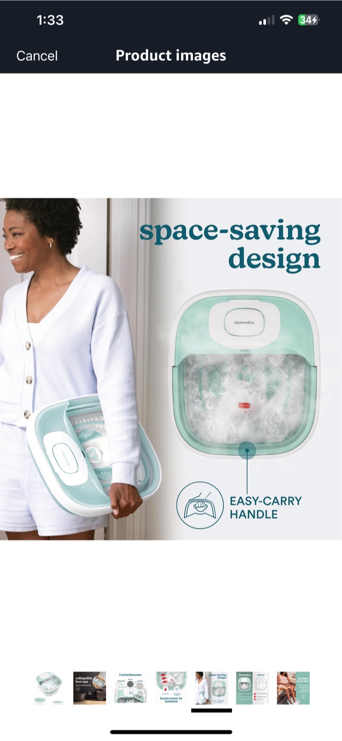 Homedics Collapsible Foot Spa - photo 4