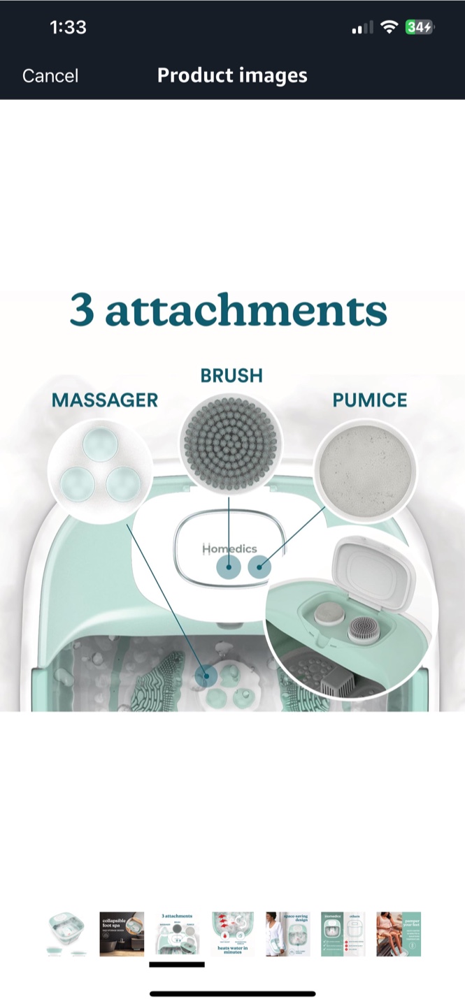 Homedics Collapsible Foot Spa - photo 2