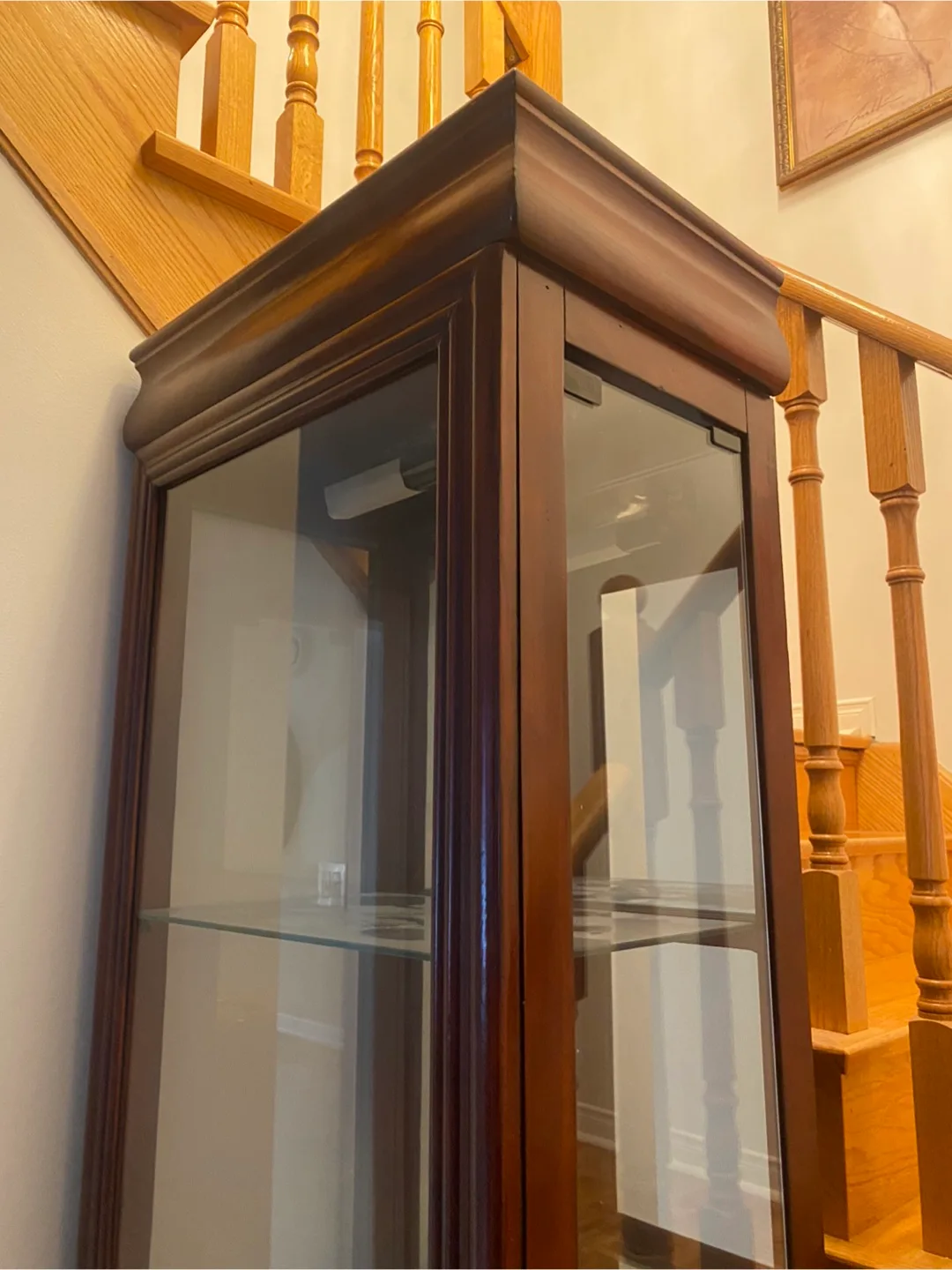 Dark wood curio cabinet image indicator(2)