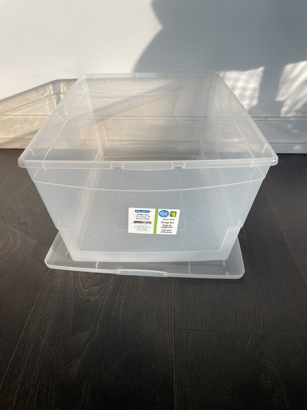 Clear Plastic Storage Bin With Lid