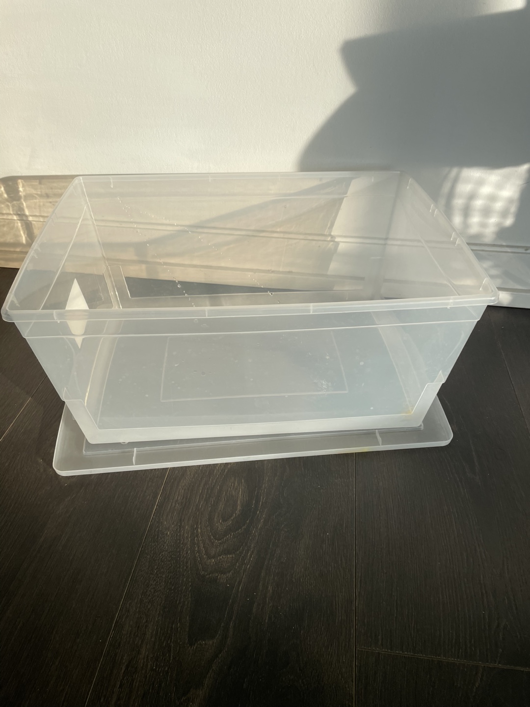 Clear Plastic Storage Bin With Lid - photo 2