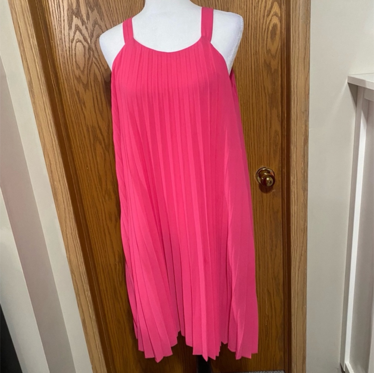 All over pleated chiffon dress - photo 3