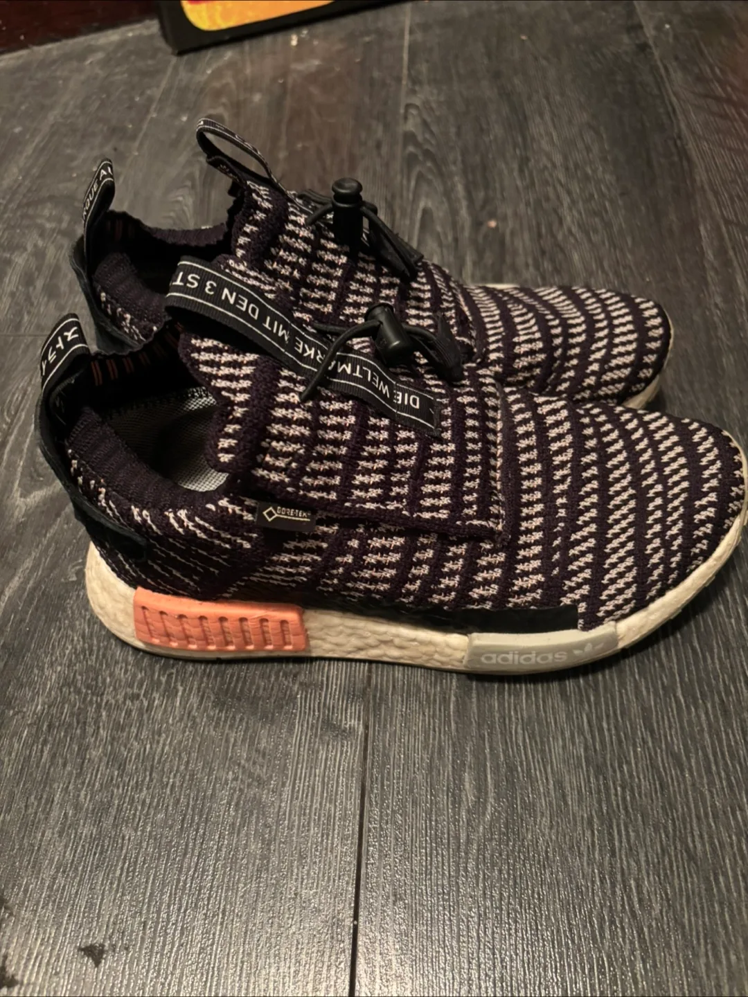 Size 7 Adidas NMD TS1 Gore Tex Shoes Core Black Sesame Sneakers thumbnail