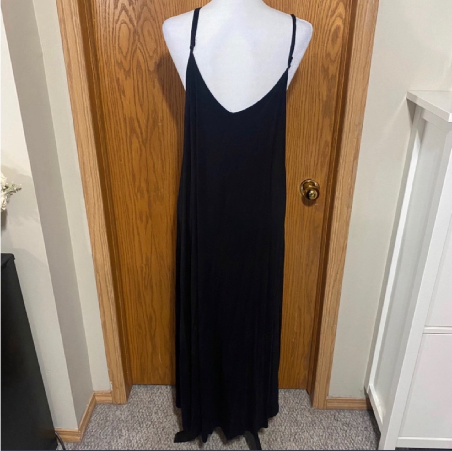 Women’s black long maxi dress extremely comfy and stretchy - photo 5
