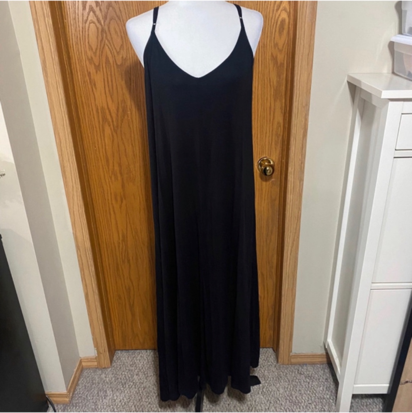 Women’s black long maxi dress extremely comfy and stretchy - photo 2