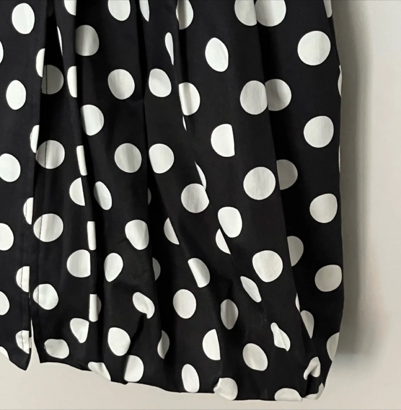 Betsey Johnson Polka Dot Bubble Hem Trench Coat size M image indicator(3)