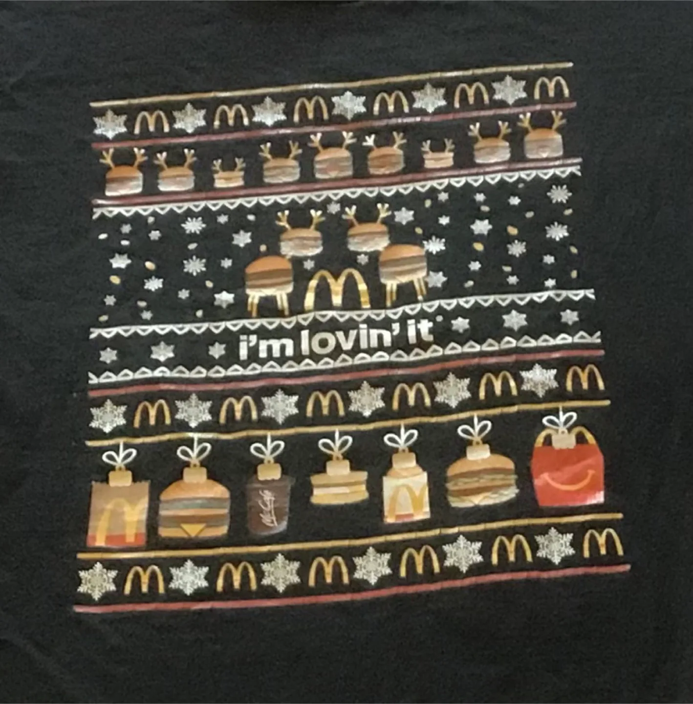 🤩McDonald's Long Sleeve Shirt w/Christmas Motif thumbnail