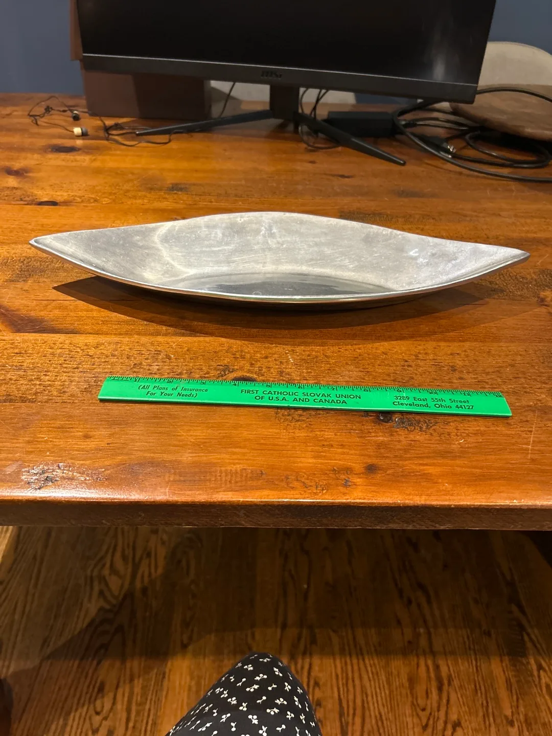 Silver Leaf Shaped Tray thumbnail