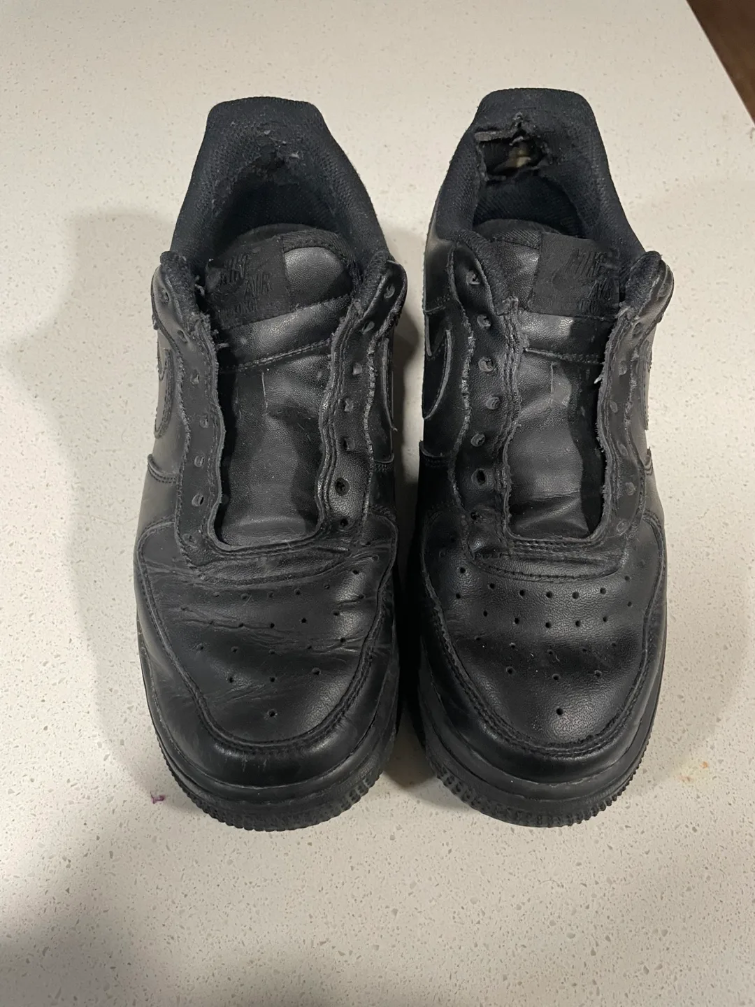Nike black airforce 1s thumbnail