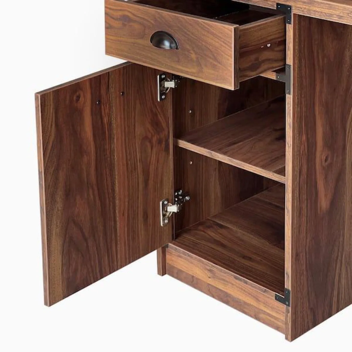 Wood Office Desk with Drawers & Storage image indicator(4)