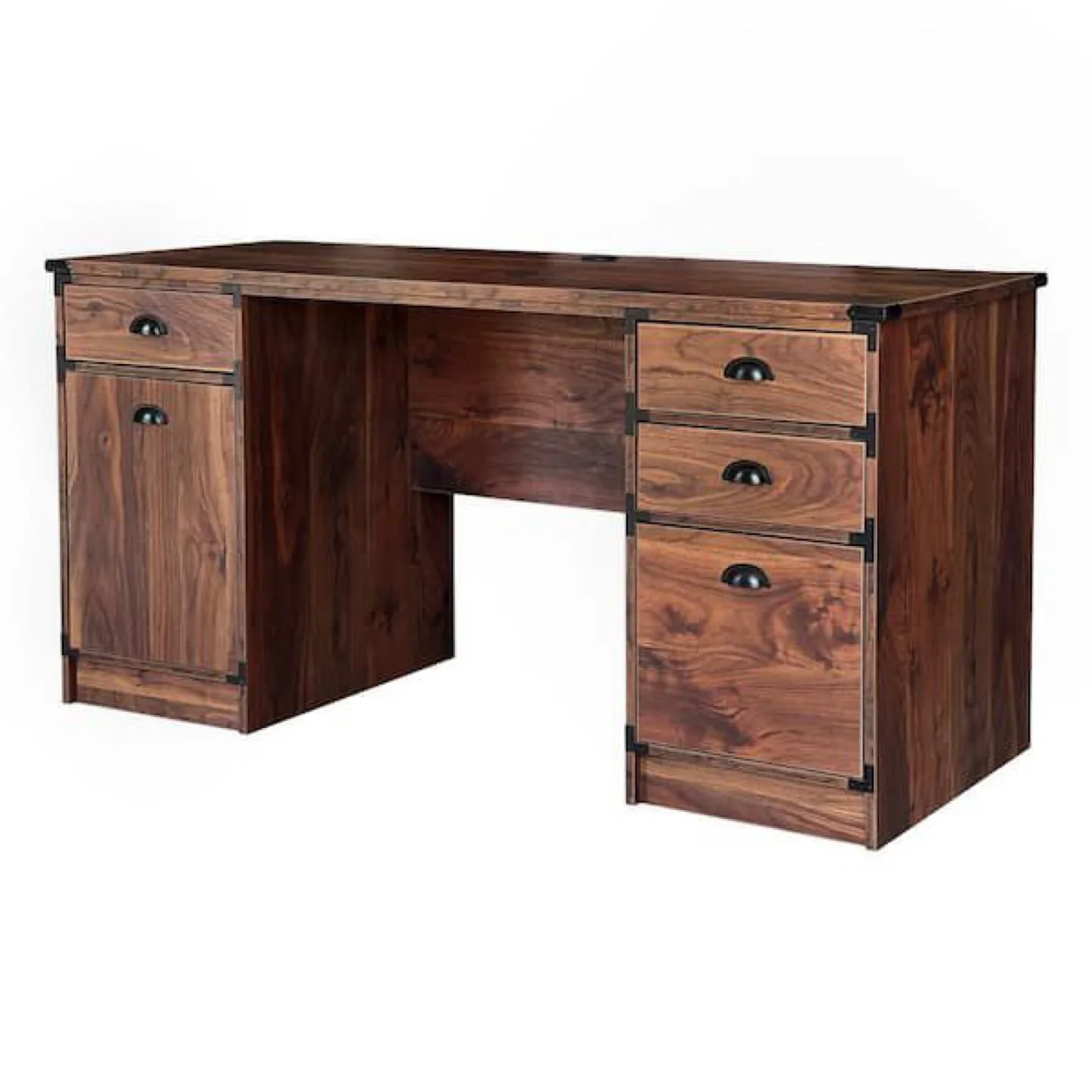 Wood Office Desk with Drawers & Storage image indicator(8)