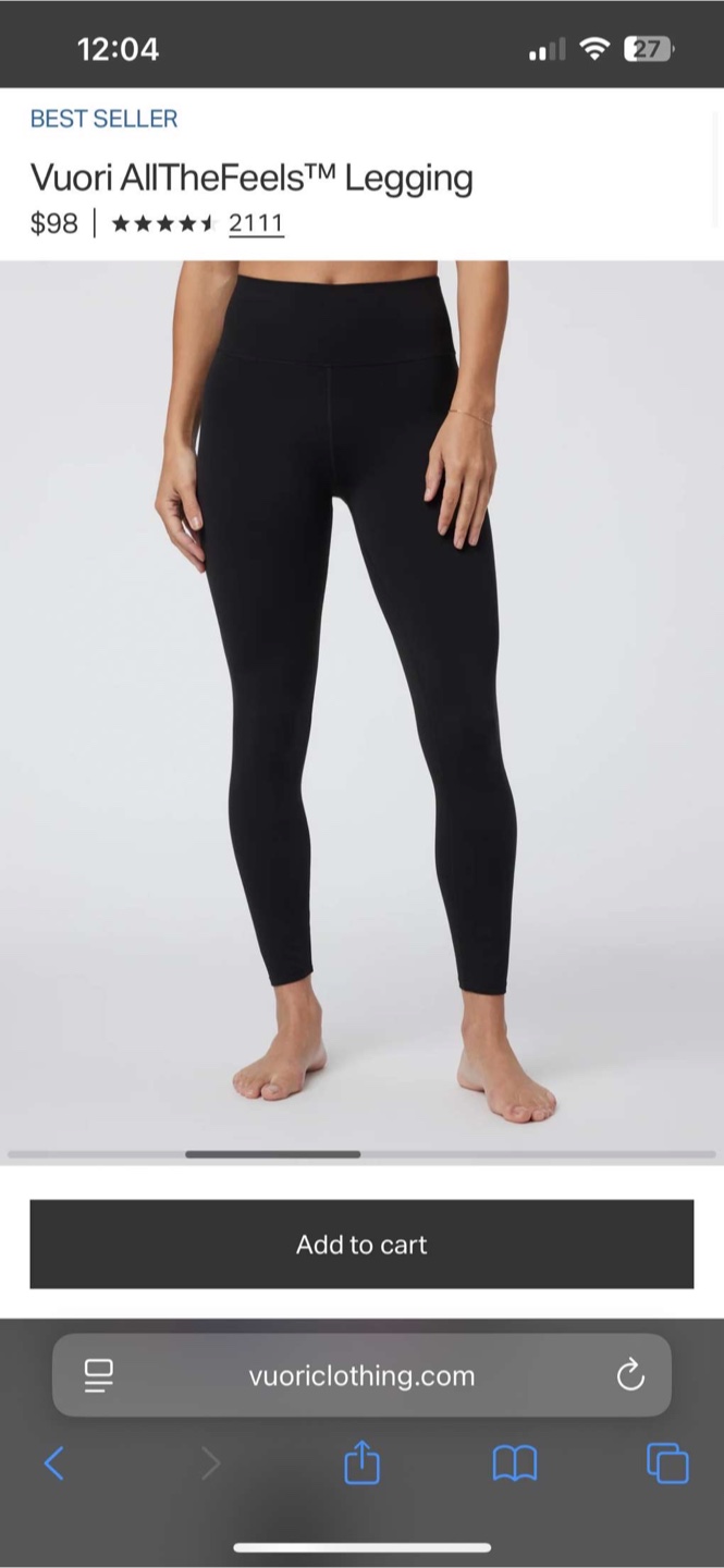 Vuori AllTheFeels Leggings - Black
