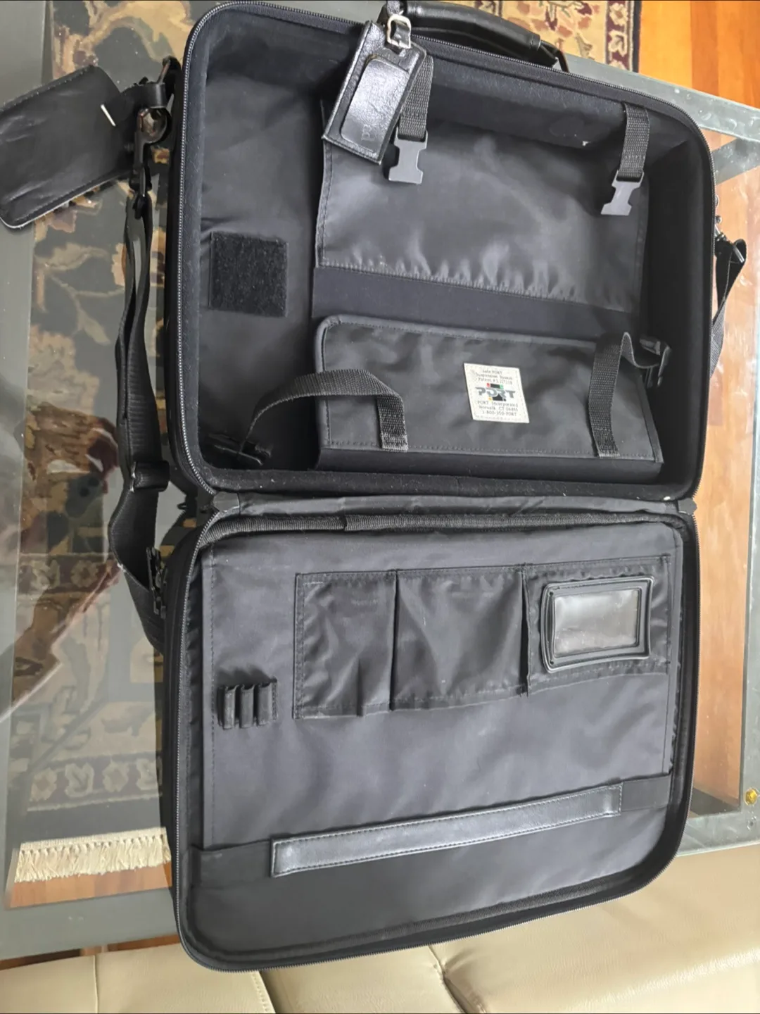 Black Briefcase with Shoulder Strap image indicator(2)