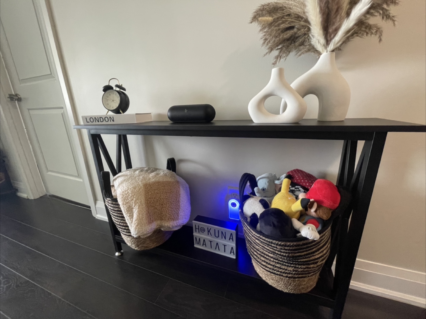 Stylish Black Console Table