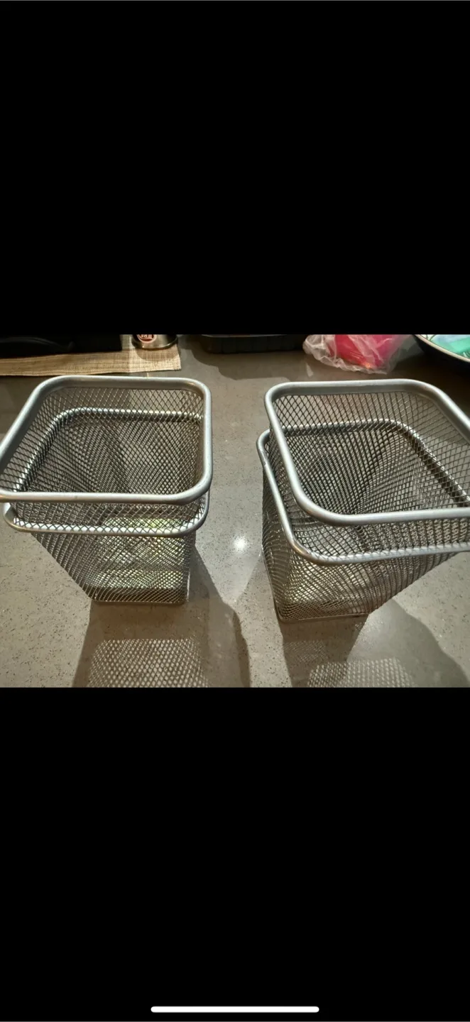 Set of 4 Metal Mesh Baskets - size approx 4 inch thumbnail