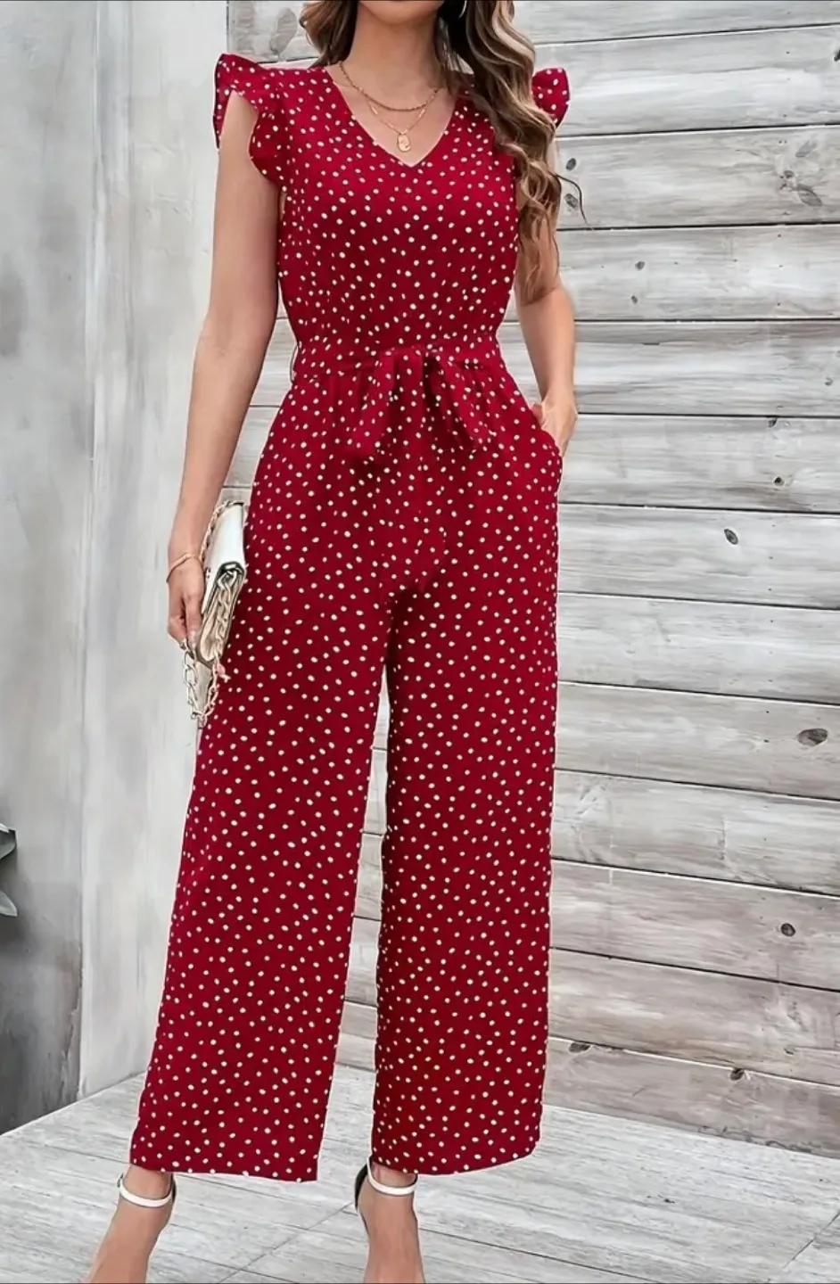 Polka dot women’s jumpsuit - New - Size M thumbnail